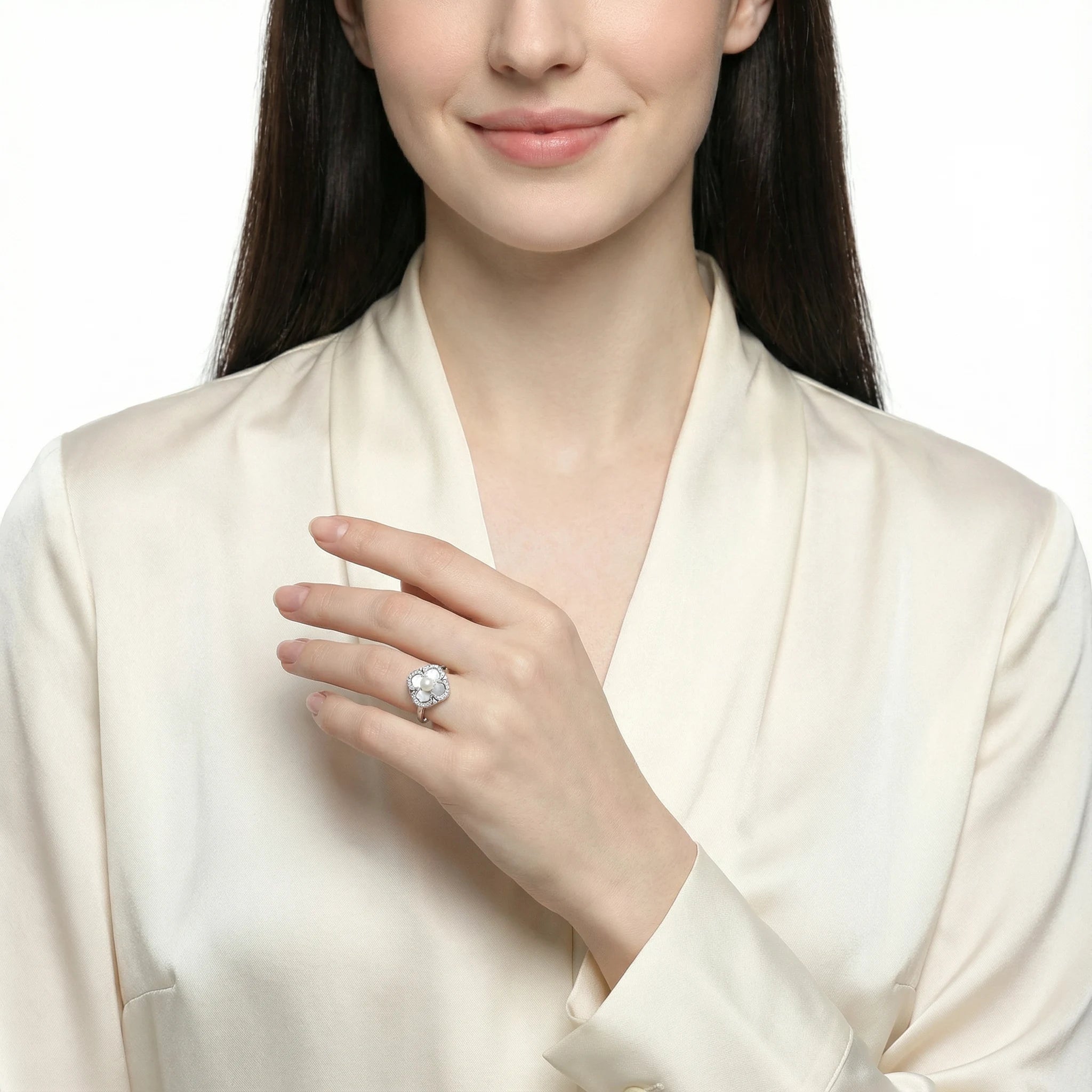 3.5-4mm White Freshwater Pearl Ring