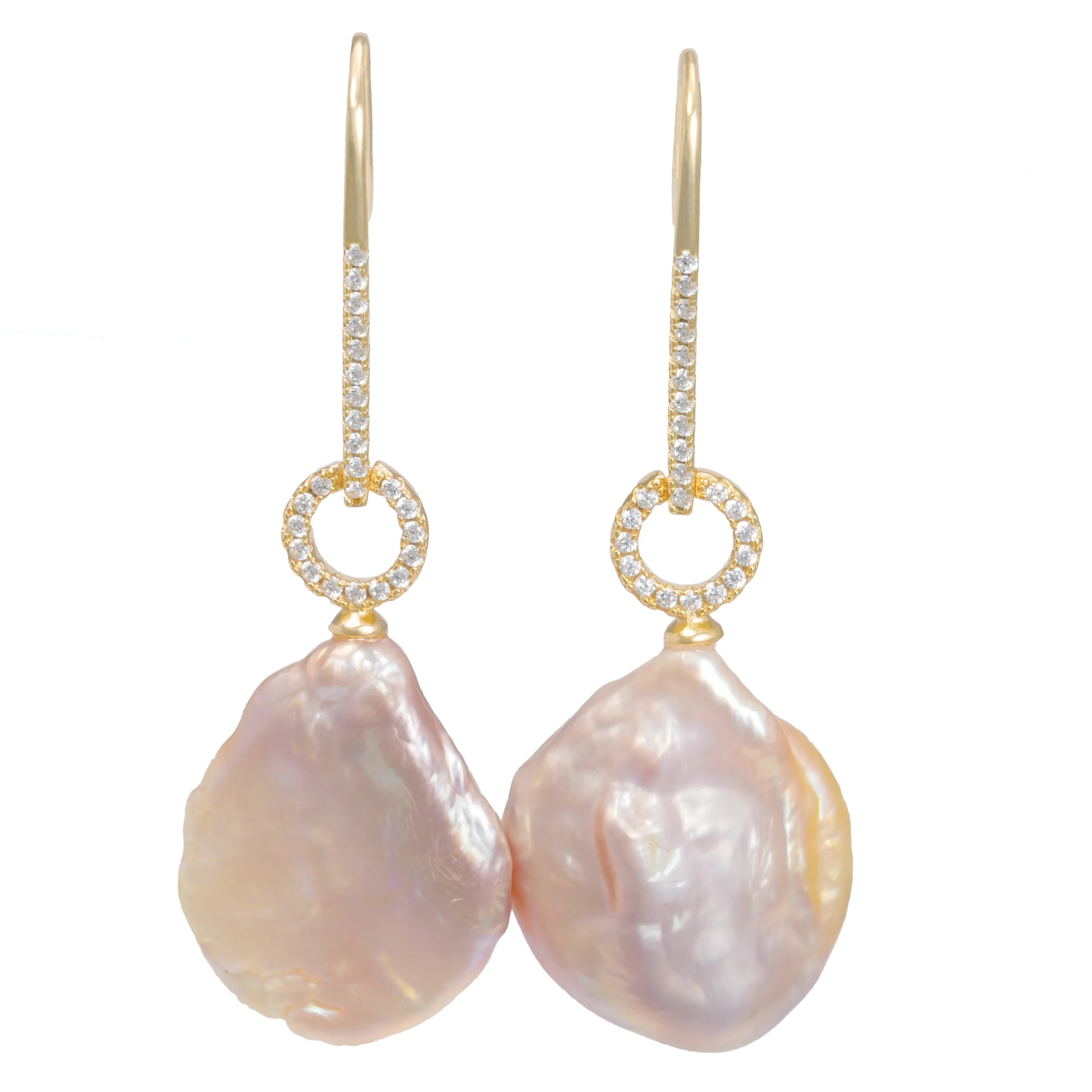 Baroque Pearl Dangle Earrings