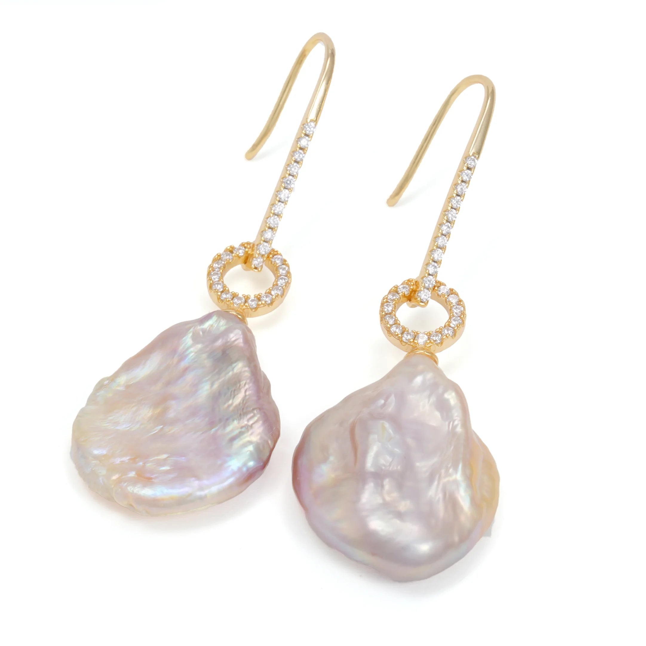 Baroque Pearl Dangle Earrings