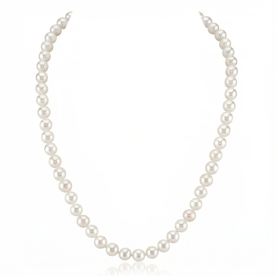 8-8.5mm White Freshwater Pearl Necklace - AAA Quality