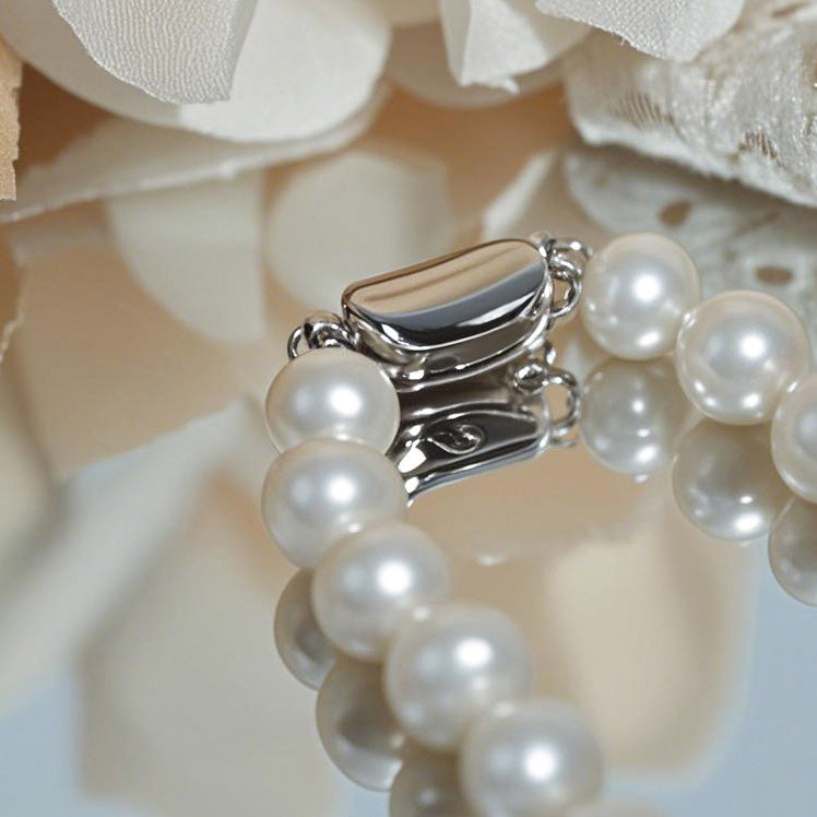 Caelia Glint White Freshwater Pearl Necklace