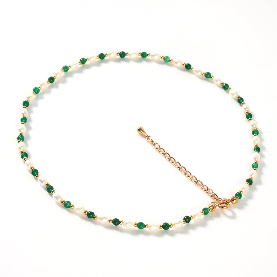 Natural Stone & Freshwater Pearl Necklace