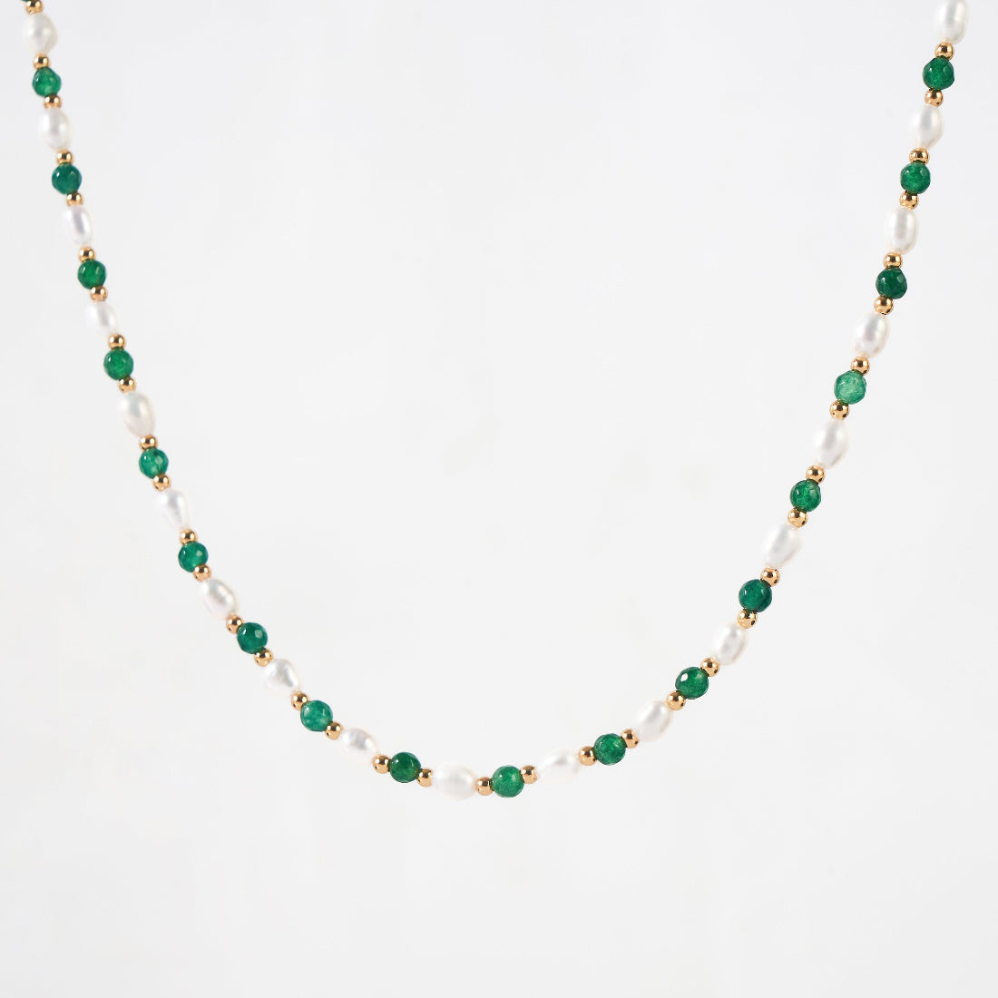 Natural Stone & Freshwater Pearl Necklace