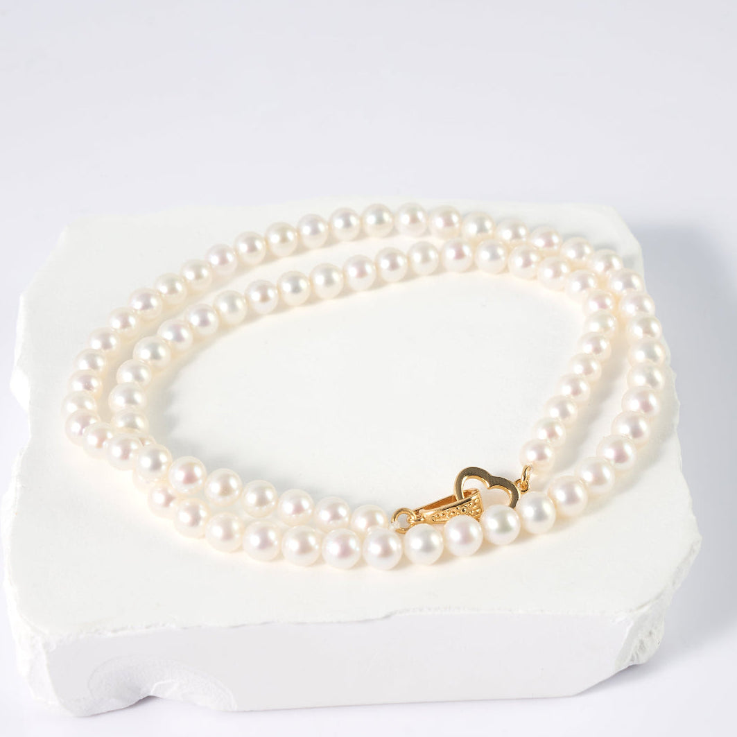 5-7mm White Freshwater Pearl Necklace-AAA Quality