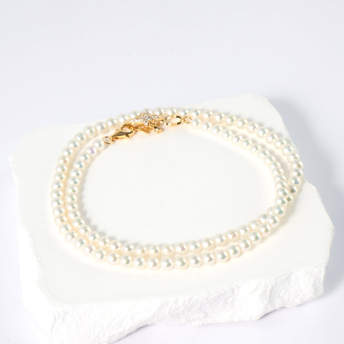 3-5mm White Freshwater Pearl Necklace-AAA Quality