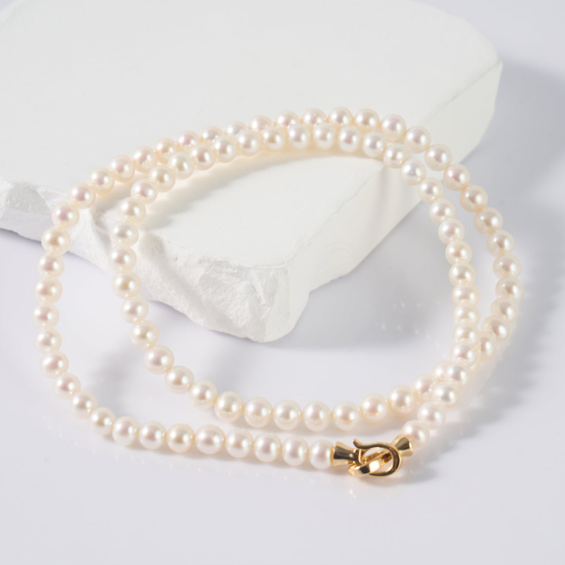 3-5mm White Freshwater Pearl Necklace-AAA Quality