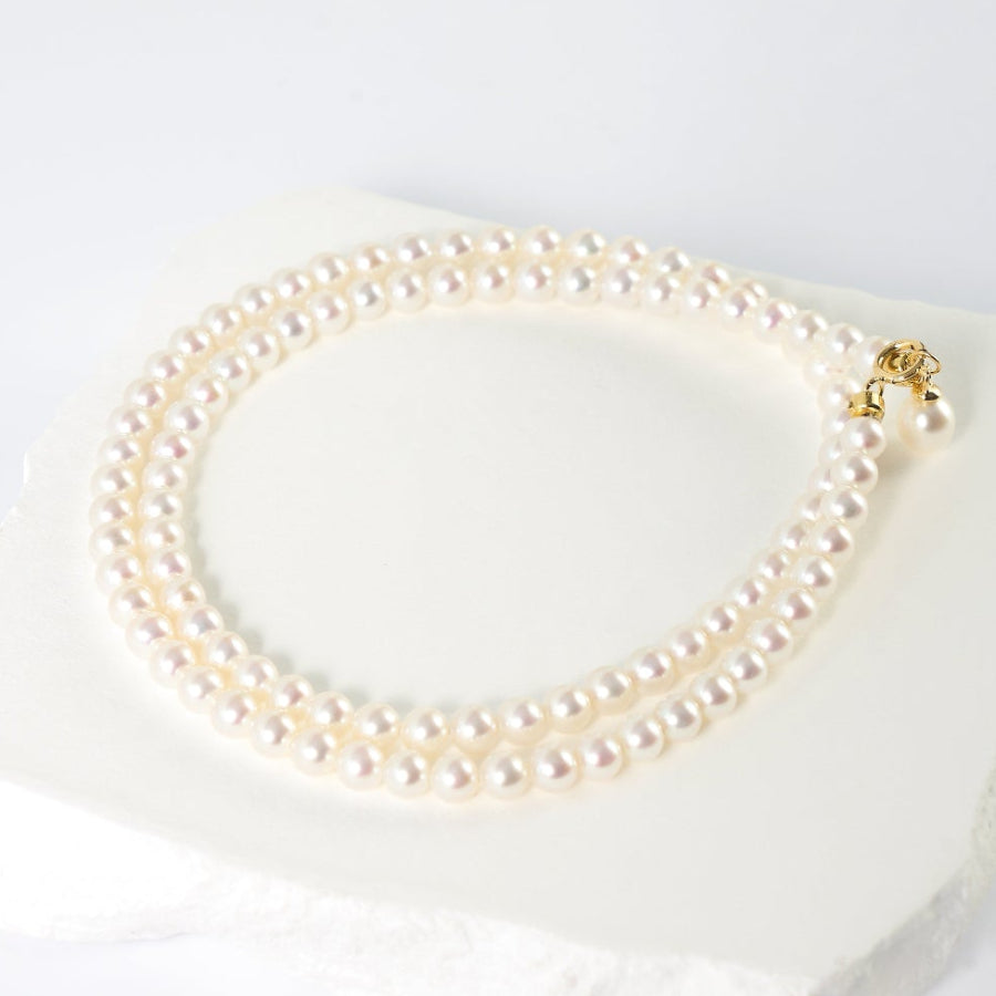3-5mm White Freshwater Pearl Necklace-AAA Quality