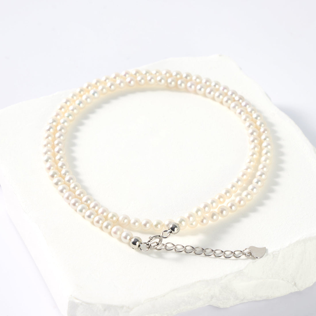3-5mm White Freshwater Pearl Necklace-AAA Quality