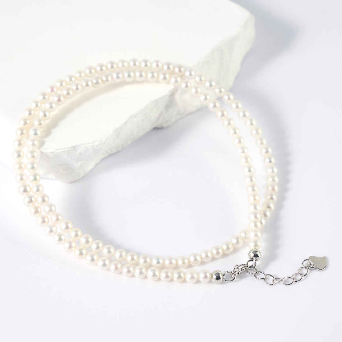3-5mm White Freshwater Pearl Necklace-AAA Quality