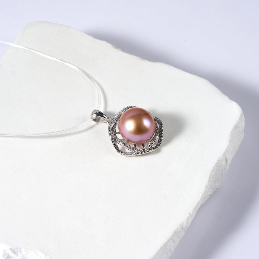 12.5-13mm Purple Freshwater Pearl Pendant Only — Chain Not Included