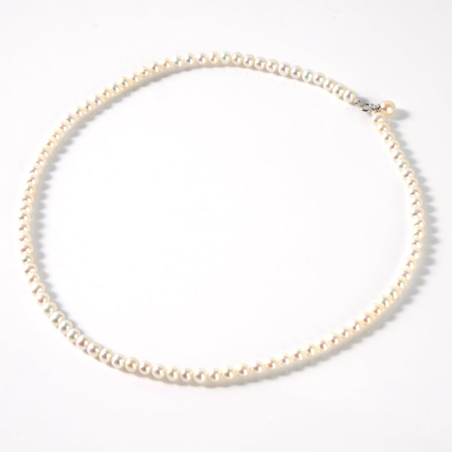3-5mm White Freshwater Pearl Necklace-AAA Quality