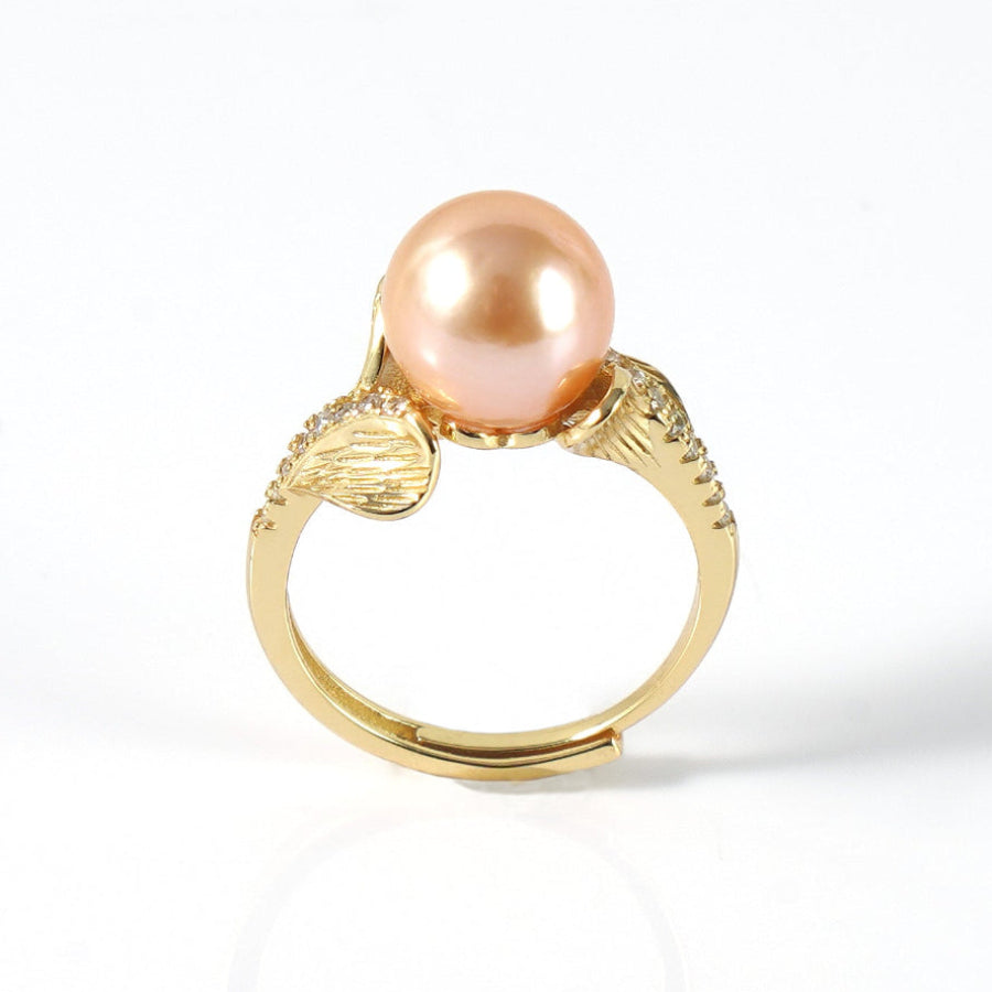 9.5-10.5mm Mermaid Tail Pink Freshwater Pearl Ring