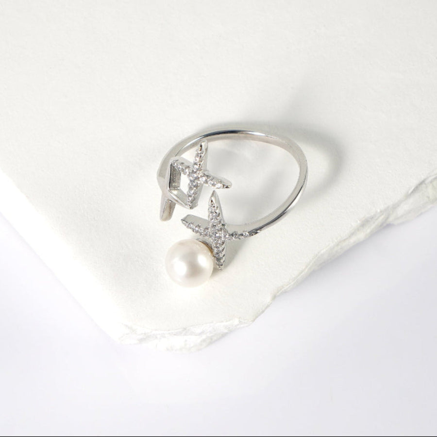6.5-7.5mm White Freshwater Pearl Ring