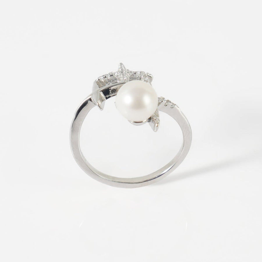 6.5-7.5mm White Freshwater Pearl Ring