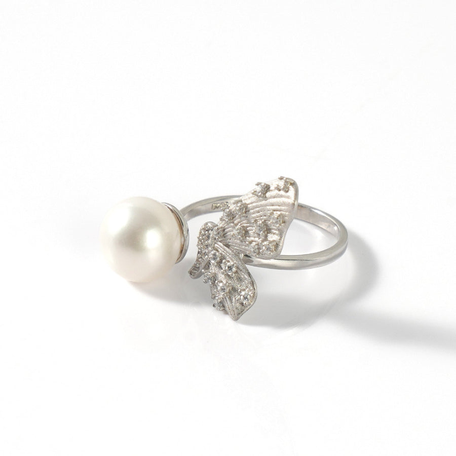 8.5-9.5mm white Freshwater Pearl Ring