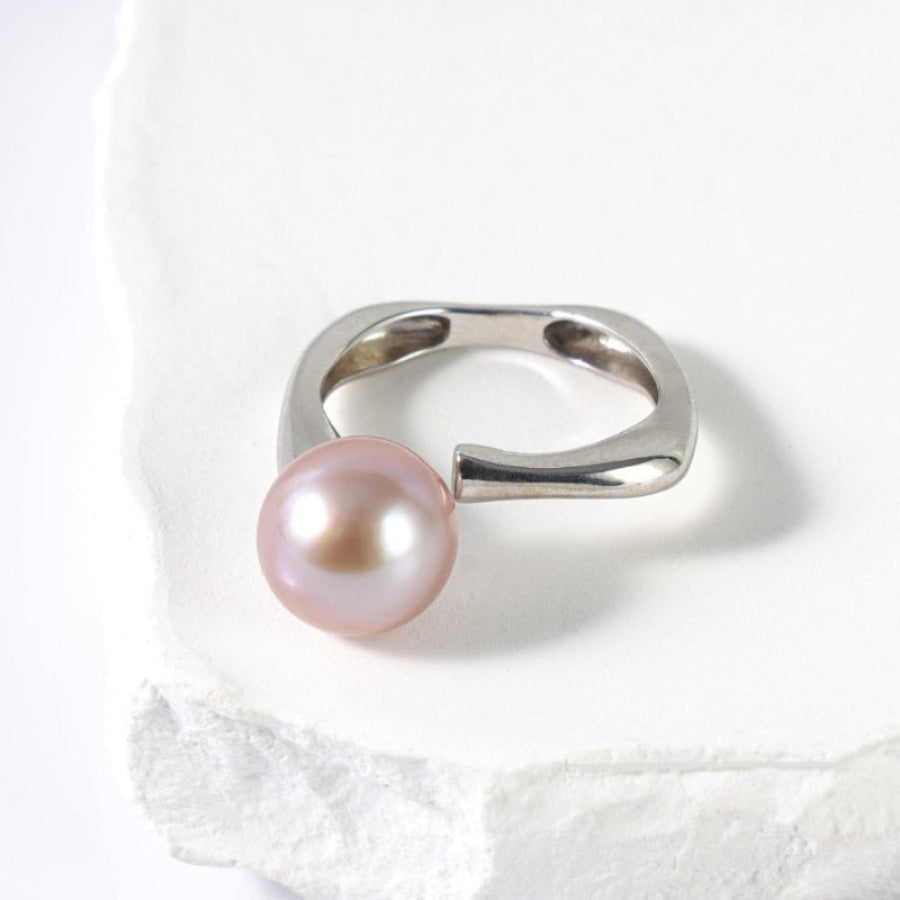 9.5-10.5mm Purple Freshwater Pearl Ring