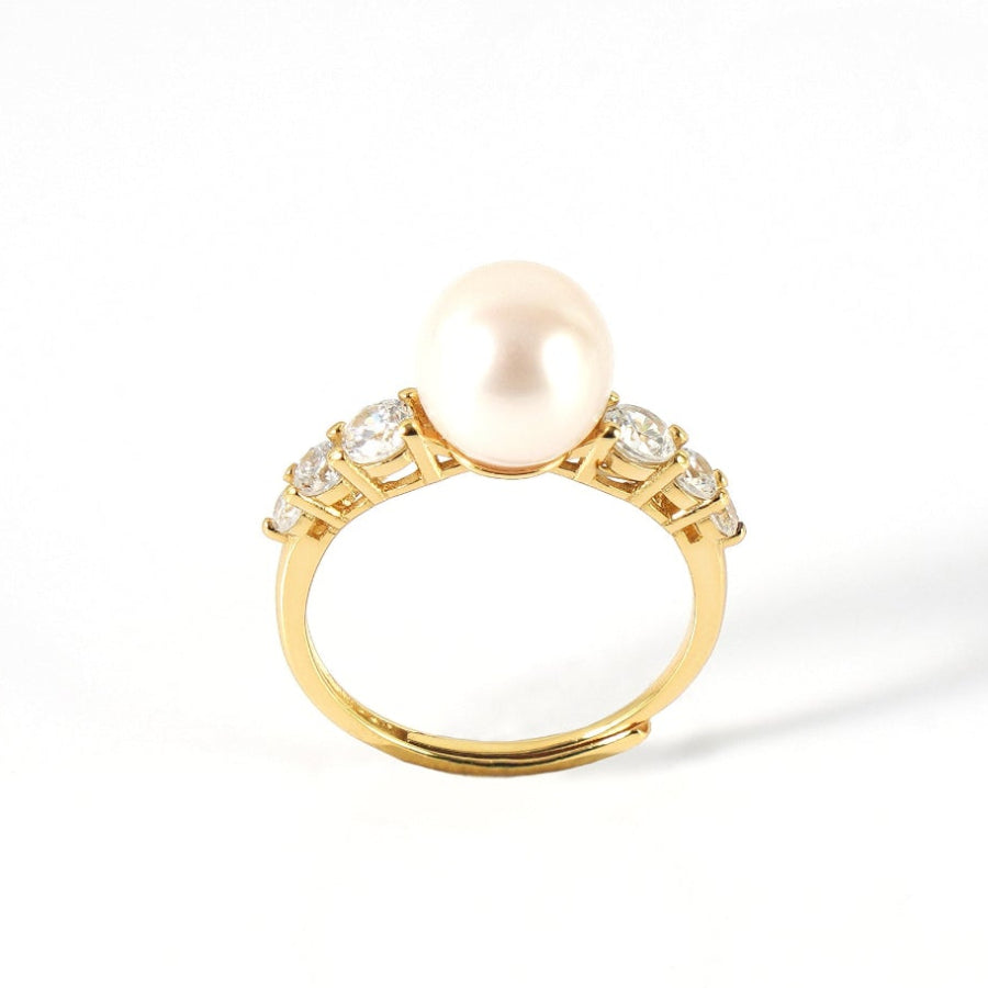 8.5-9.5mm White Freshwater Pearl Ring