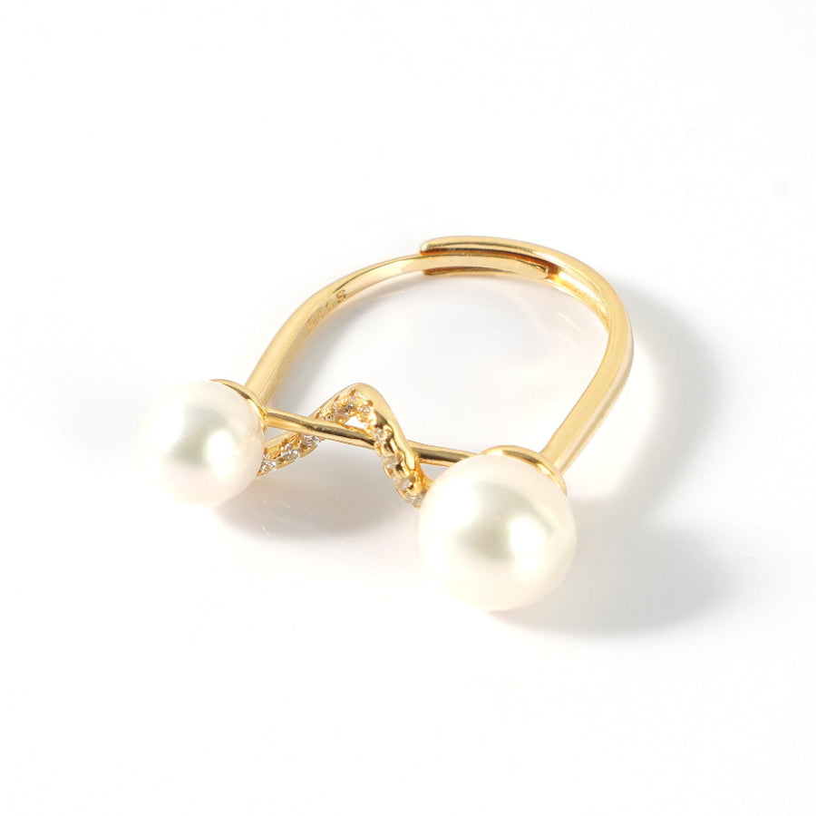 8.5-9.5mm White Freshwater Pearl Ring