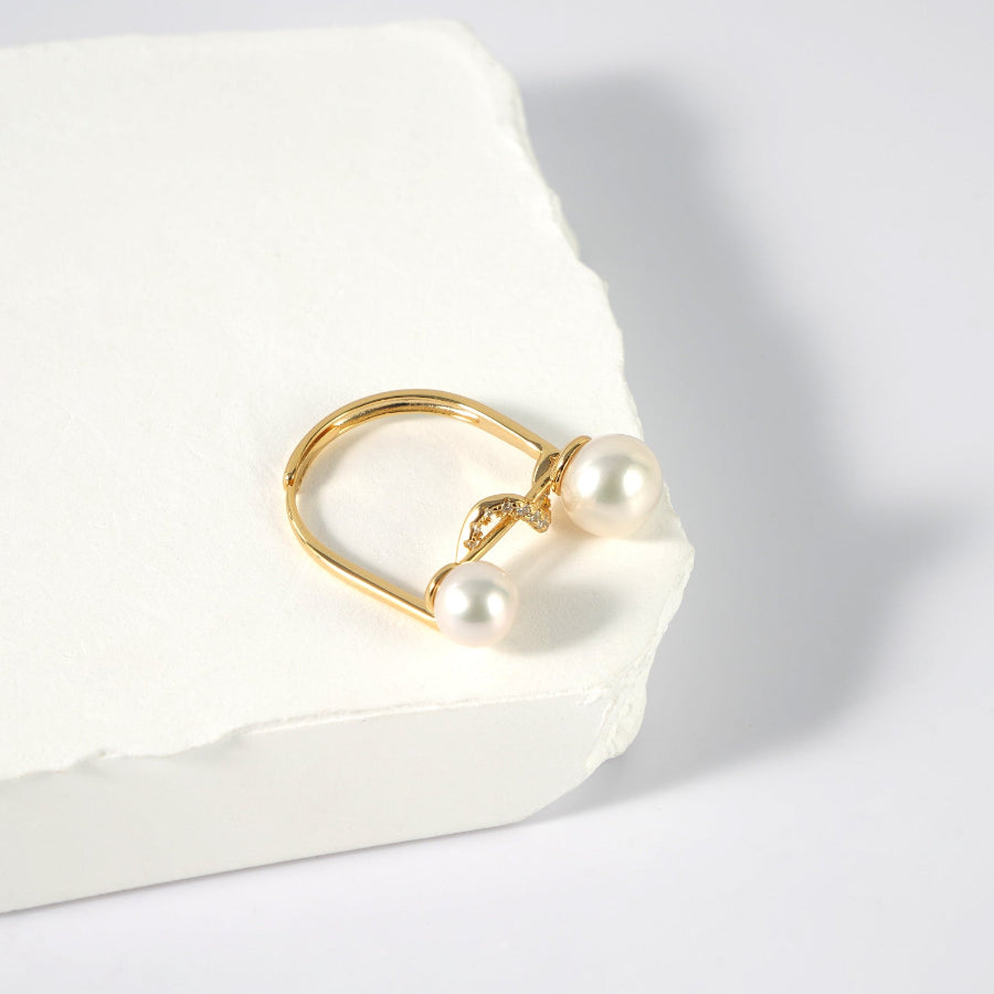 8.5-9.5mm White Freshwater Pearl Ring