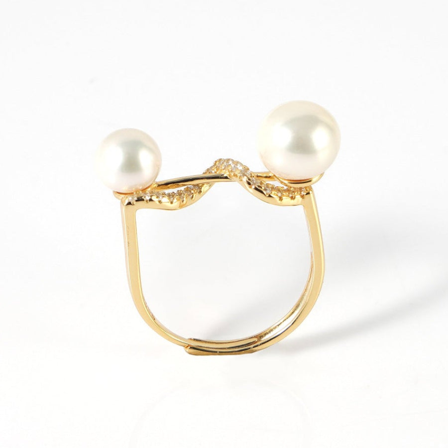 8.5-9.5mm White Freshwater Pearl Ring