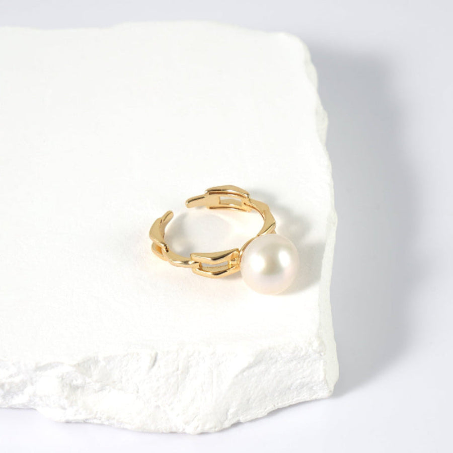 9.5-10.5mm White Freshwater Pearl Ring