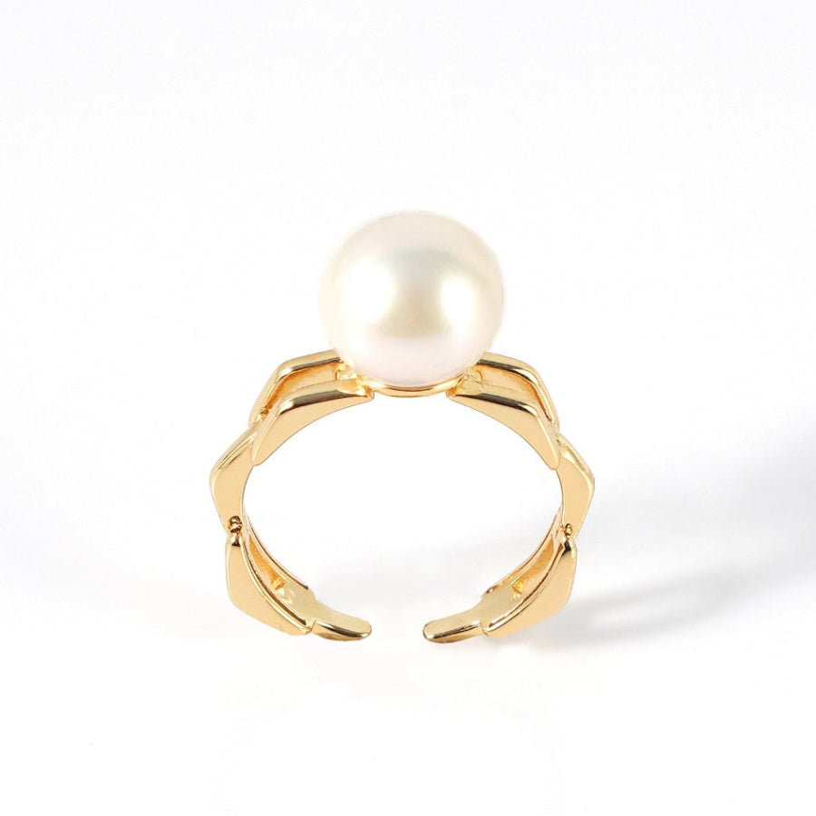 9.5-10.5mm White Freshwater Pearl Ring