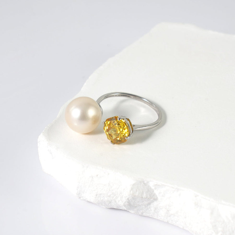 10.5-11.5mm White Freshwater Pearl Ring