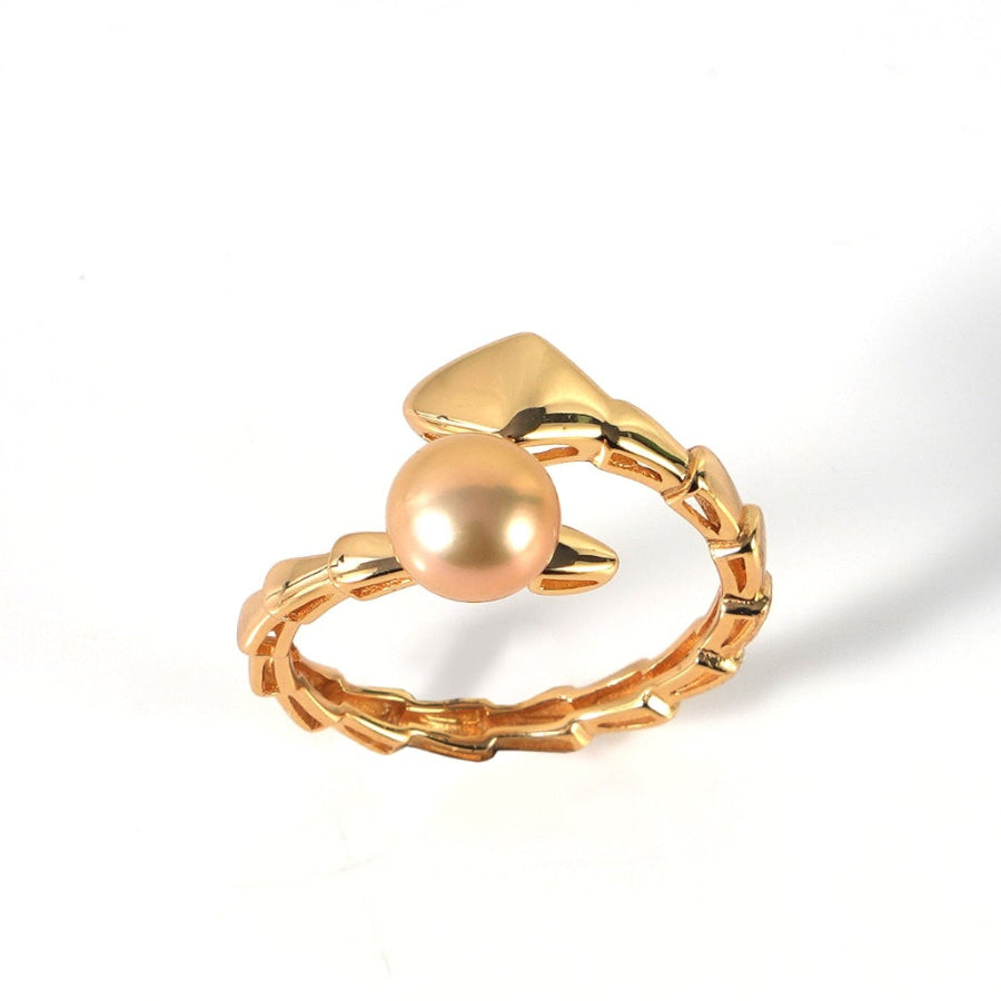 7mm Champagne Freshwater Pearl Ring