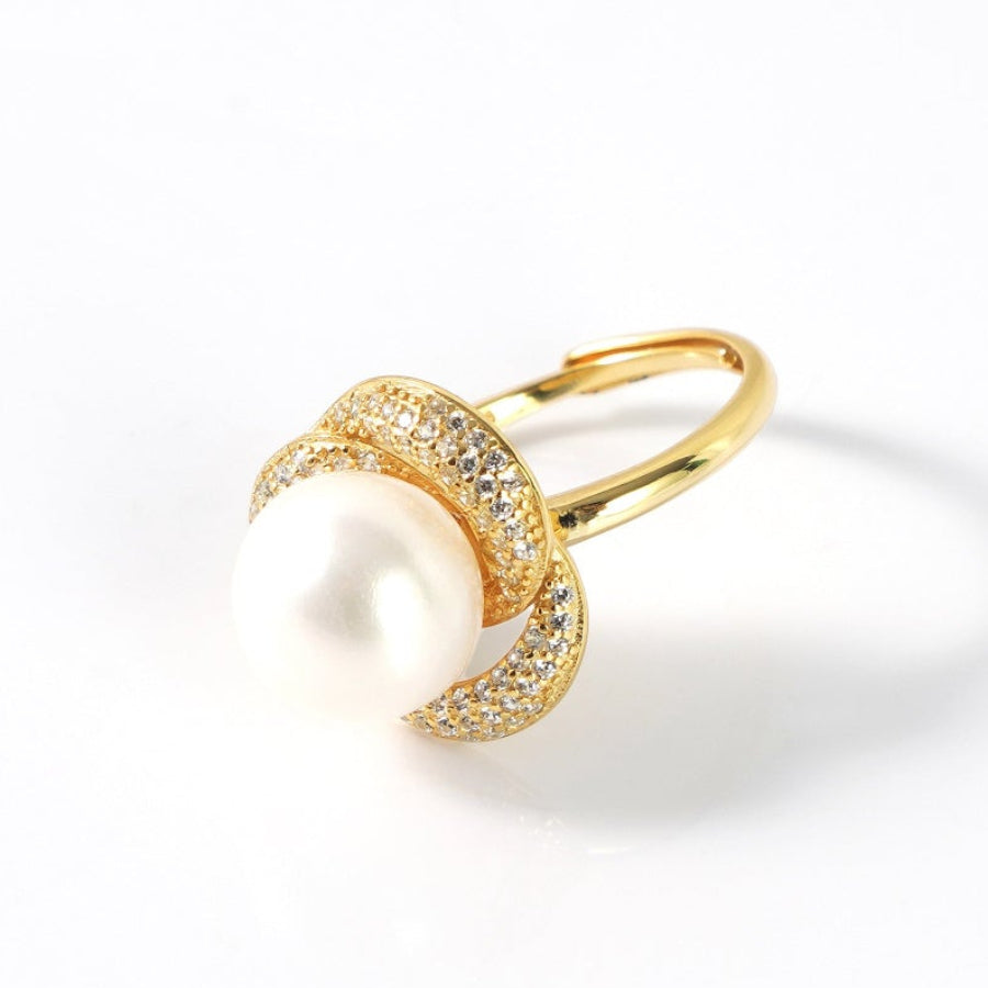 10.5-11.5mm White Freshwater Pearl Ring