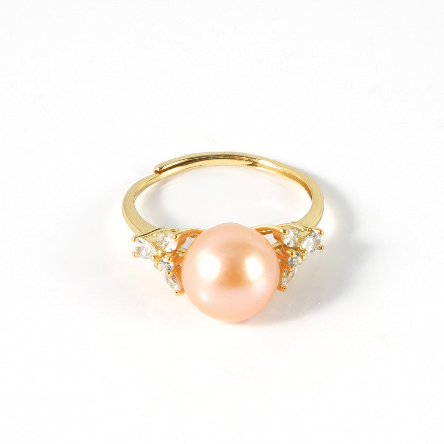 Crown Pink Freshwater Pearl Ring 9.5–10.5mm