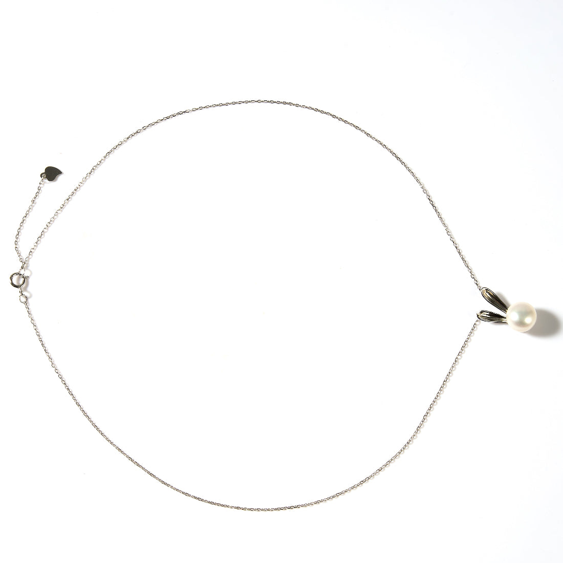 Bunny-Ear Bail White Freshwater Pearl Pendant