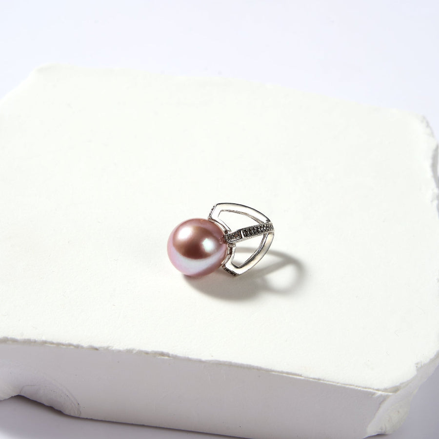 10.5-11.5mm Purple Freshwater Pearl Pendant Only — Chain Not Included