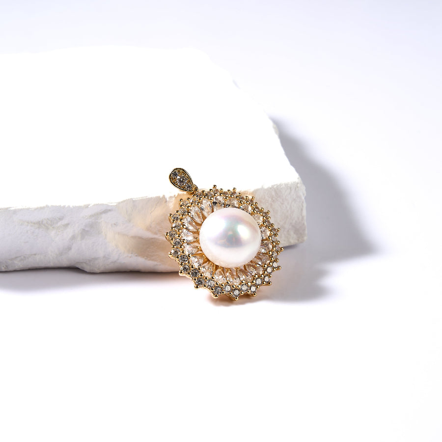 11.5-12mm White Freshwater Pearl Pendant Only — Chain Not Included