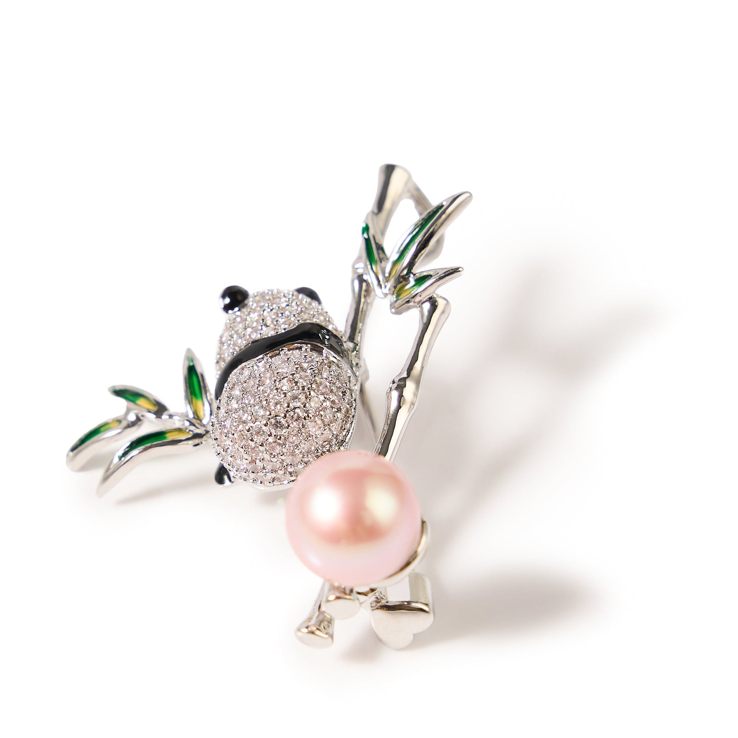 9-10mm Panda Freshwater Pearl Brooch-AAA Quality