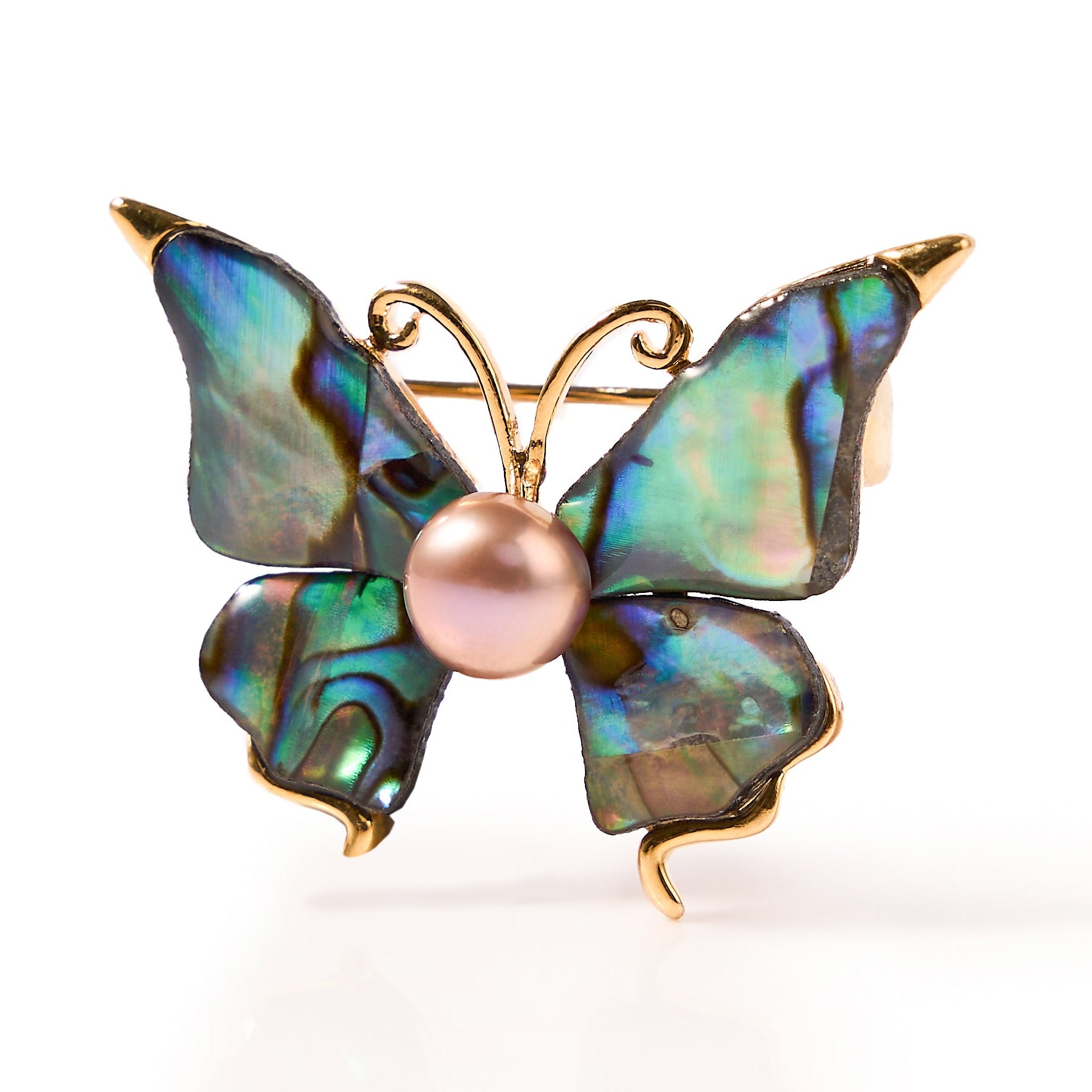 5.5-6.5mm Butterfly Freshwater Pearl Brooch-AAA Quality
