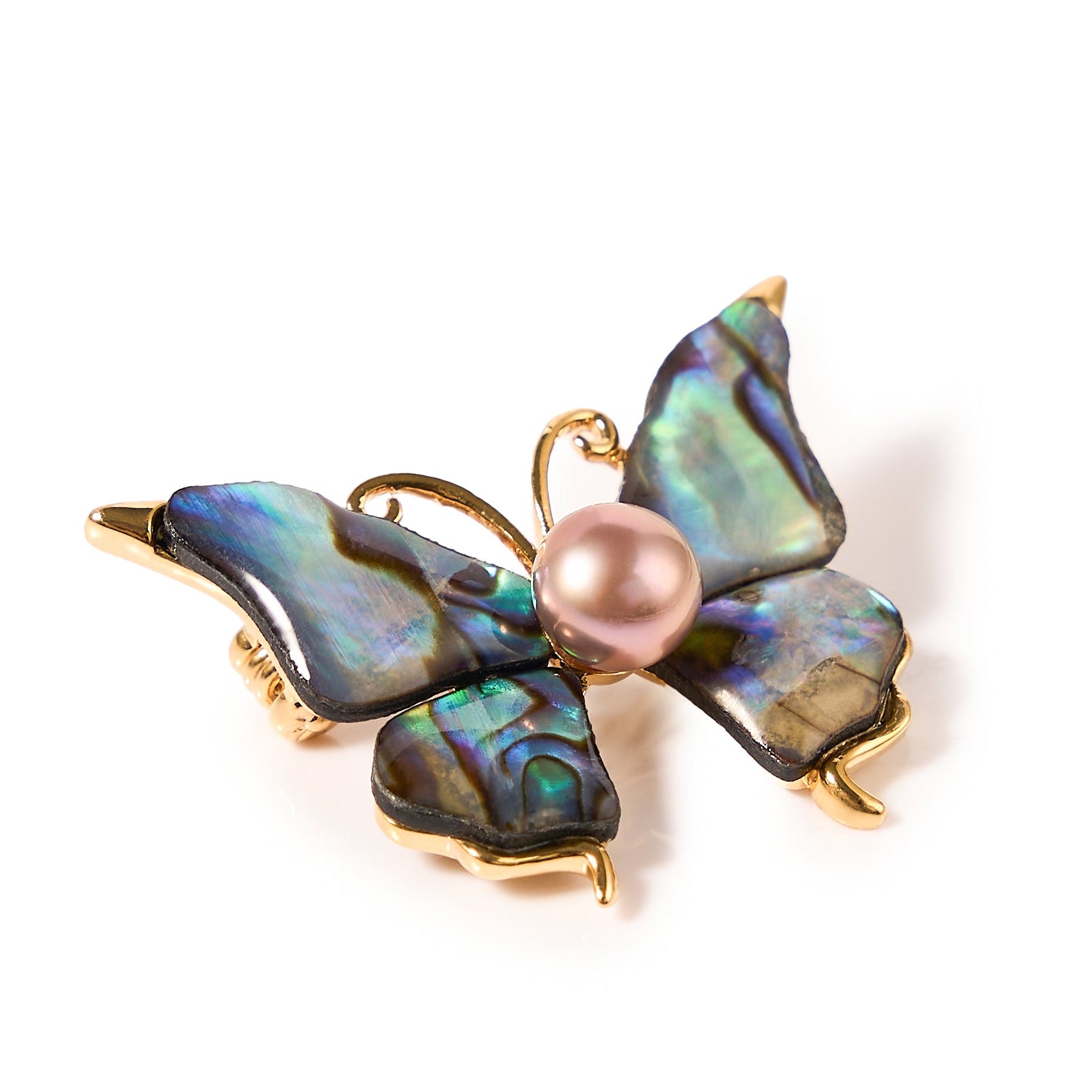 5.5-6.5mm Butterfly Freshwater Pearl Brooch-AAA Quality