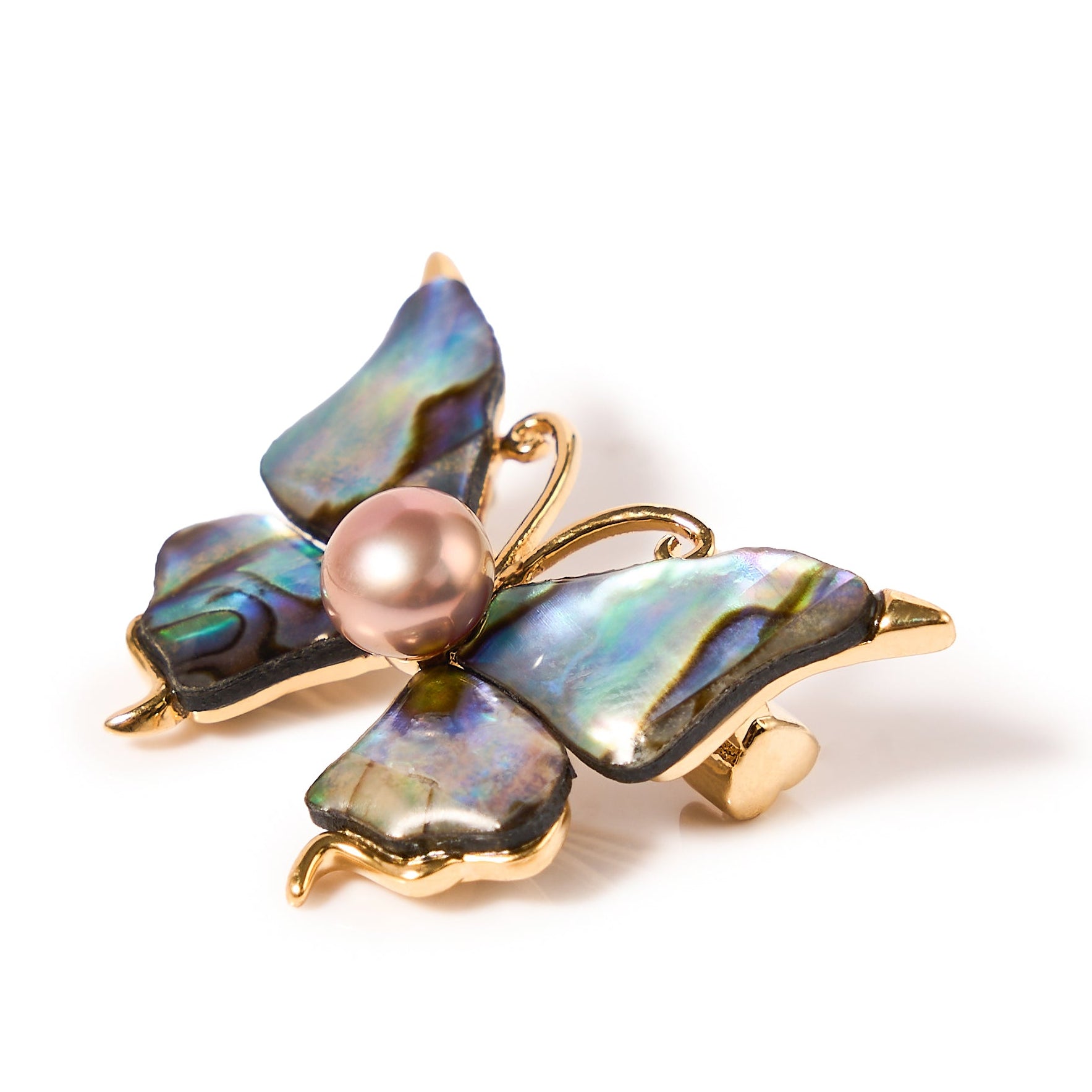 5.5-6.5mm Butterfly Freshwater Pearl Brooch-AAA Quality