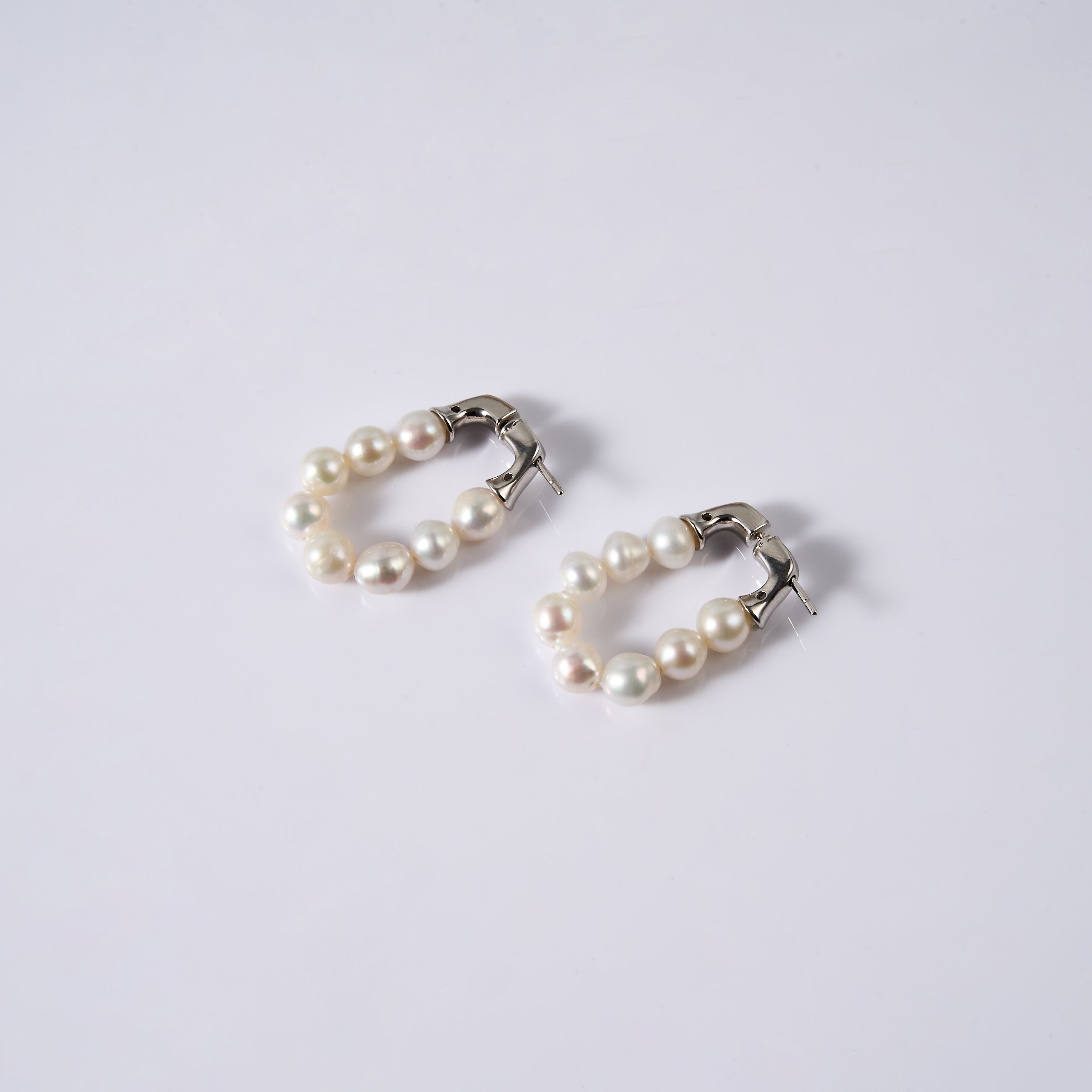White Freshwater Pearl Stud Earrings