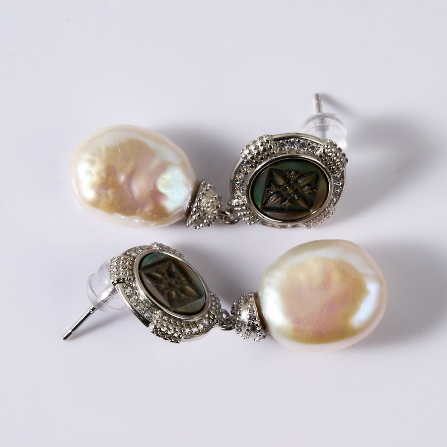 Baroque Freshwater Pearl Stud Earrings