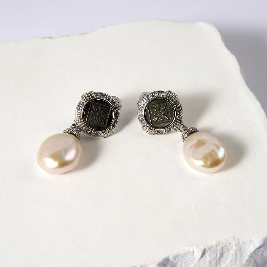 Baroque Freshwater Pearl Stud Earrings