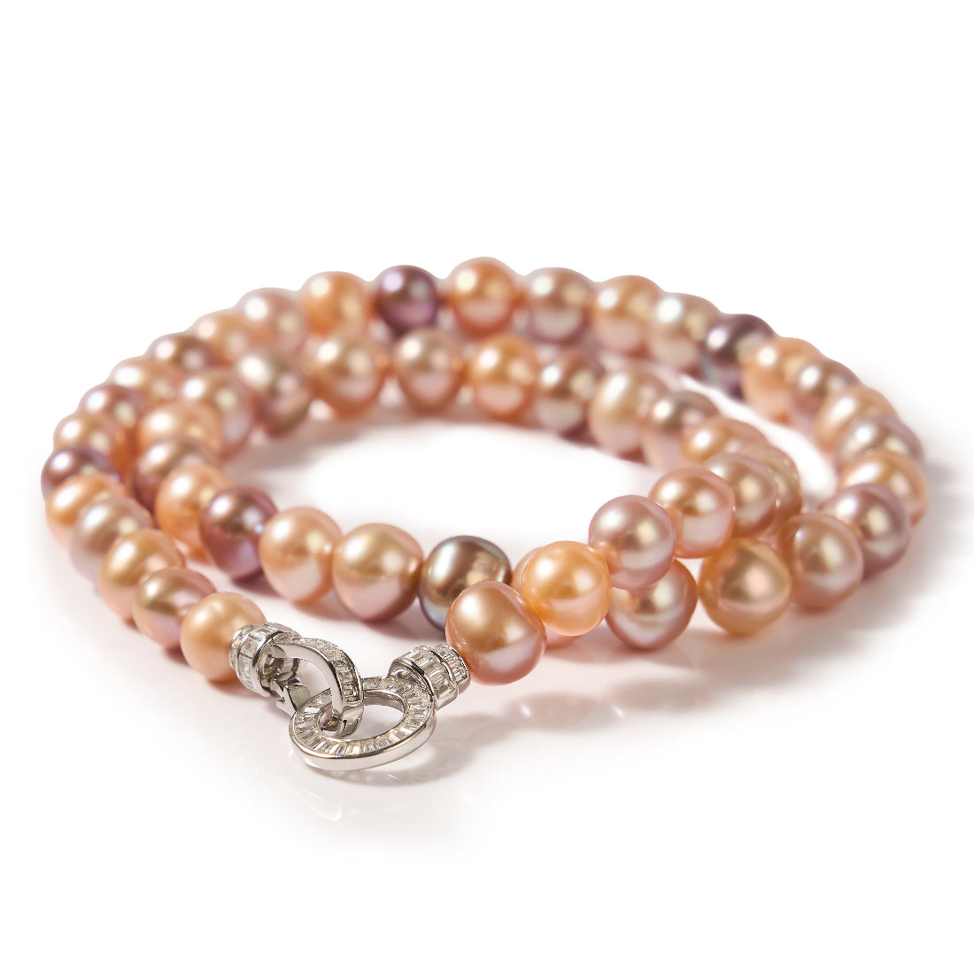 7-10.5mm Multicolor Freshwater Pearl Necklace - AAA Quality