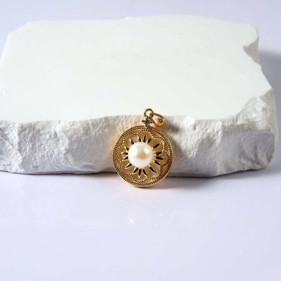 6.5-7.5mm White Freshwater Pearl Pendant Only — Chain Not Included