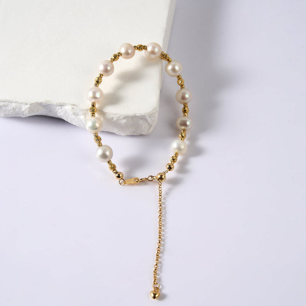 6.5-7.5mm White Freshwater Pearl Bracelet