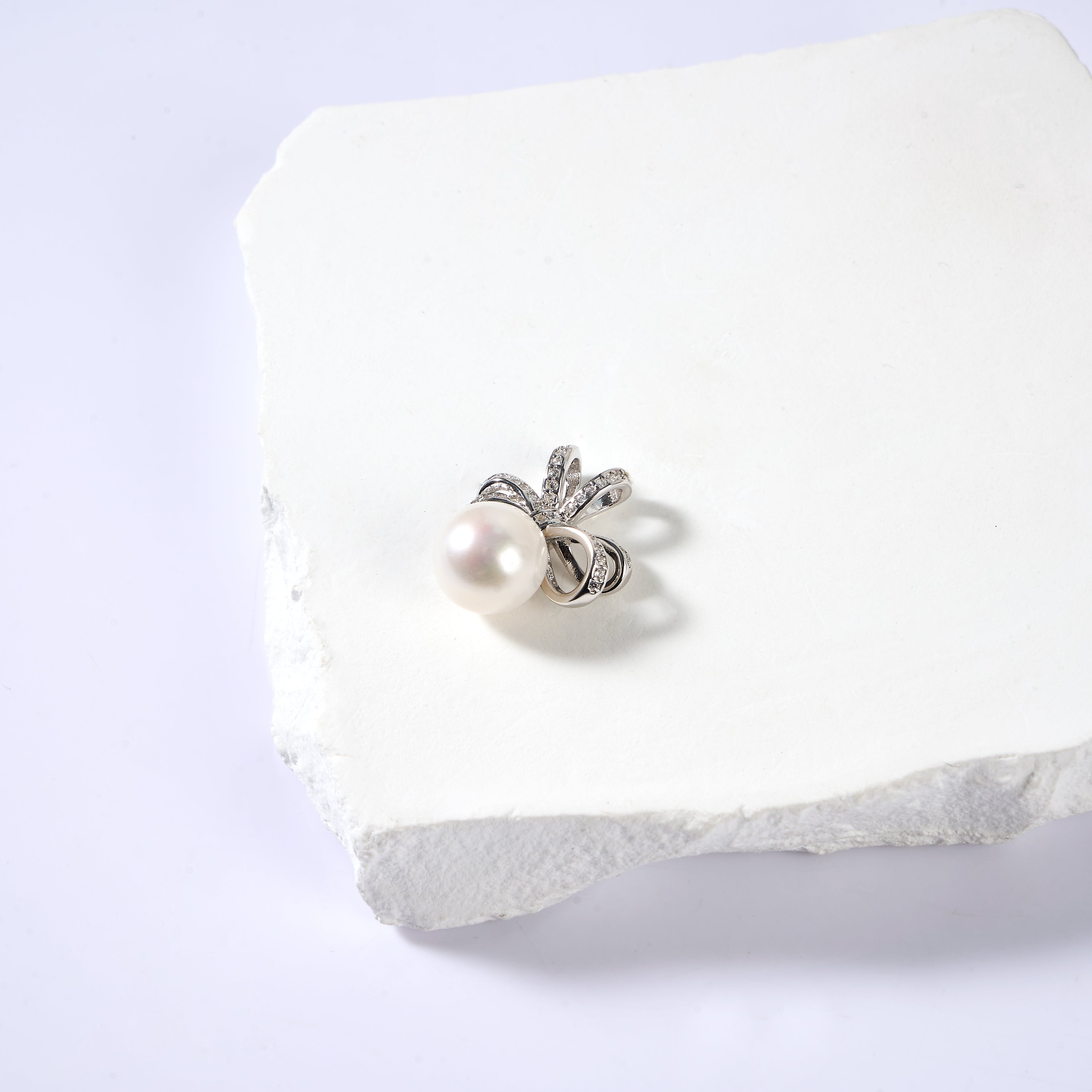 9.5-10.5mm White Freshwater Pearl Pendant Only — Chain Not Included