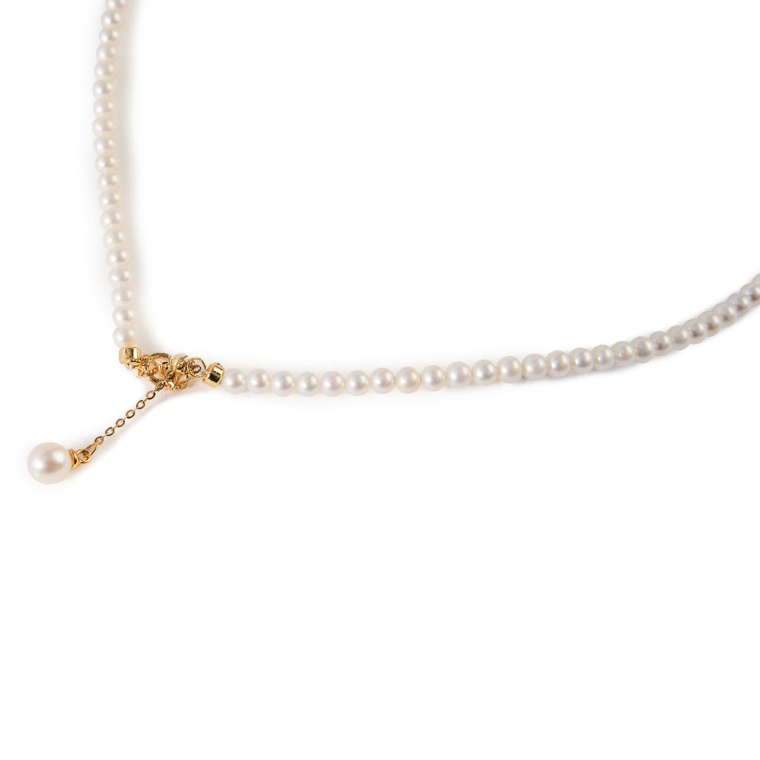 3-5mm White Freshwater Pearl Necklace-AAA Quality