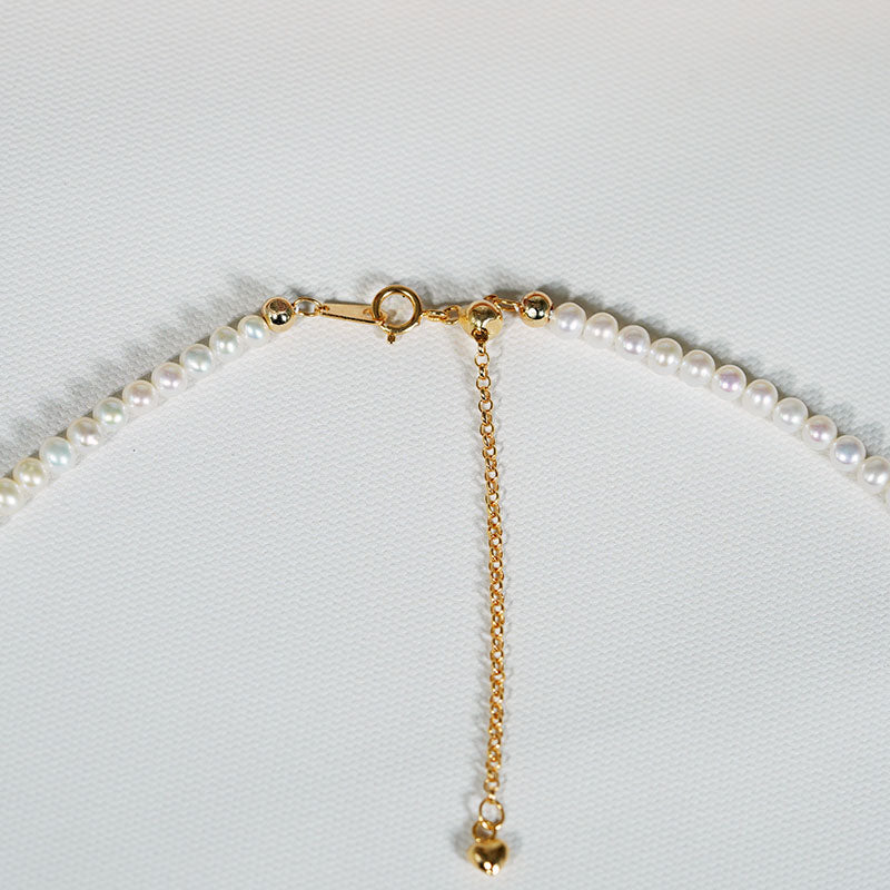 Golden Whisper Nugget Drift Pearl Necklace