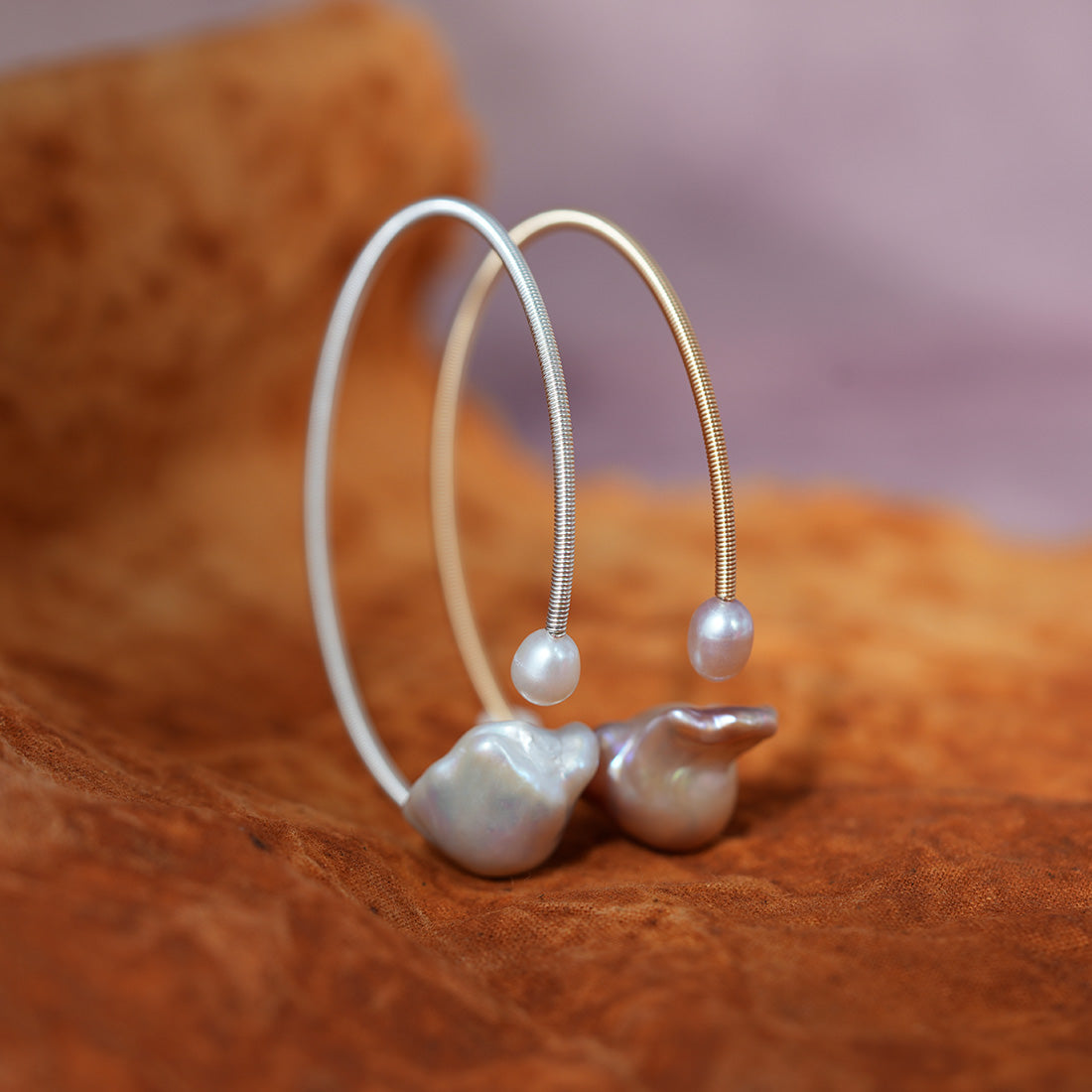 Irisa White Baroque Pearl Wrapped Bracelet