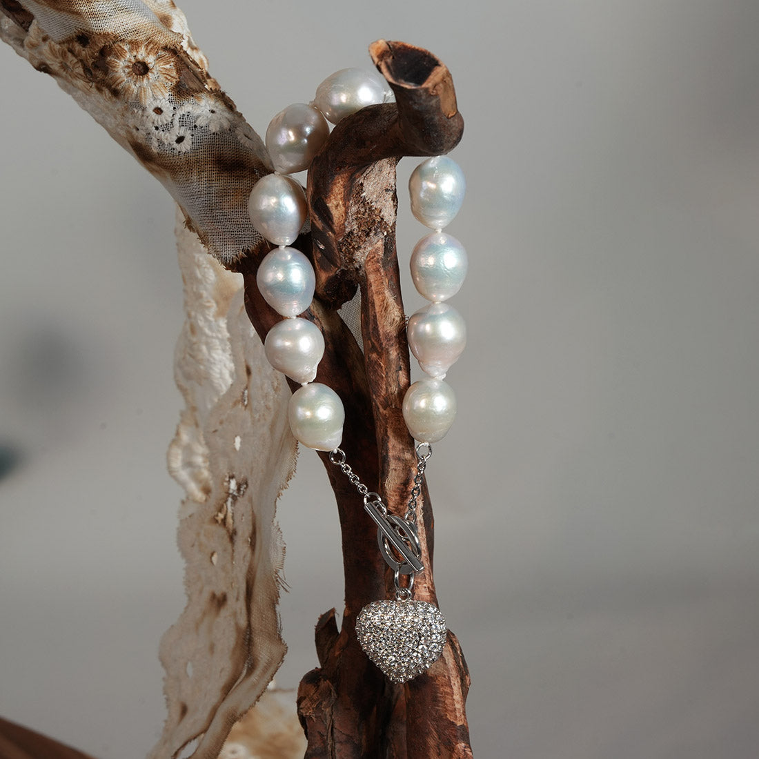Siren’s Heart Baroque Pearl Bracelet