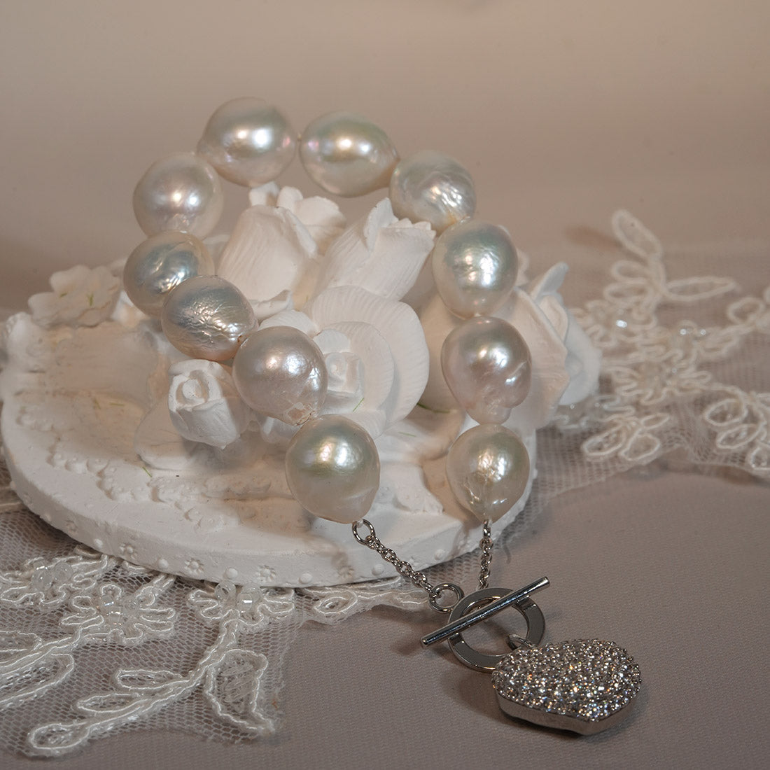 Siren’s Heart Baroque Pearl Bracelet