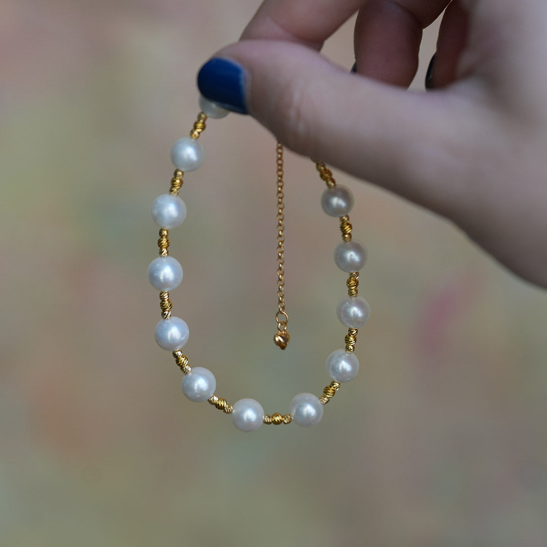 Stardust Accent Floating Pearl Bracelet